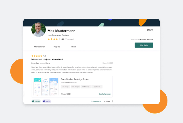 Dienstleisterprofil als digitale Visitenkarte
