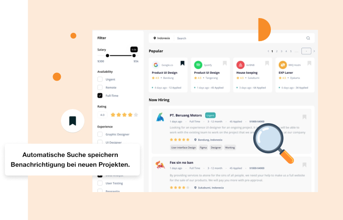 Passende Projekte und Aufträge finden