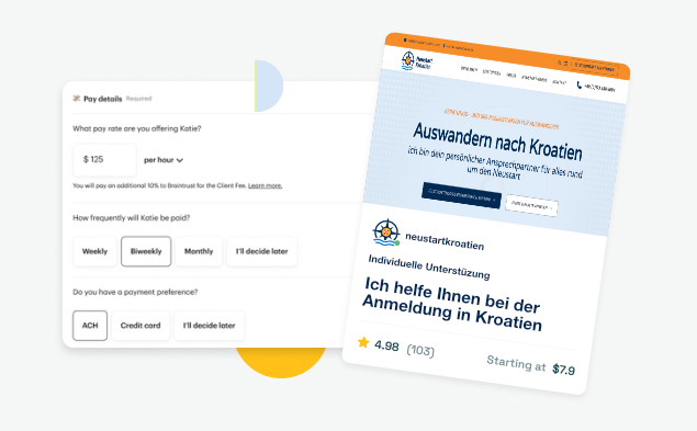 Eigene Dienstleistungen und Konditionen einstellen